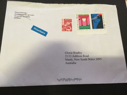 (Q 20 A Side) Sweden Cover Posted To Australia - No Postmark ! - Storia Postale