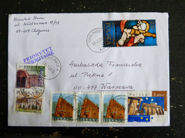 LETTRE POLOGNE POLSKA POLAND AVEC YT 3660 3842 3947 4010 4412 LIPKOW SANDOMIERZ SIERADZ BERLIN NOEL VITRAIL - Covers & Documents