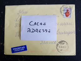 LETTRE ROUMANIE ROMANIA AVEC YT 5043 - POTERIE PICHET DE BARSA ARAD - Cartas & Documentos