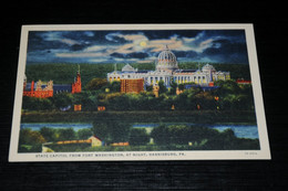 17886-         STATE CAPITOL FROM FORT WASHINGTON AT NIGHT, HARRISBURG PA - Harrisburg