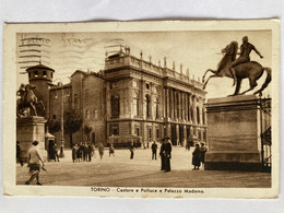 Cartolina Fotografica Torino Palazzo Madama Con Panorama Al Retro, Viaggiata Nel 1934 Per Cesena Viale A. Mussolini. - Palazzo Madama