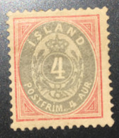 Iceland/Islanda 4 Aur 1876/01 - Neufs