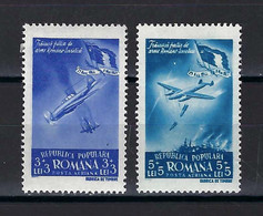 ⭐ Roumanie - Poste Aérienne - YT N° 47 Et 48 * - Neuf Avec Charnière - 1948 ⭐ - Unused Stamps