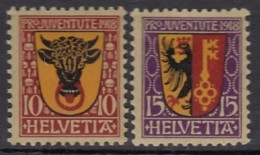 SCHWEIZ  143-144,  Postfrisch *, Pro Juventute 1918, Wappen - Neufs