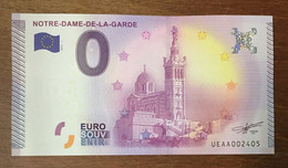 2015 BILLET 0 EURO SOUVENIR DPT 13 MARSEILLE NOTRE-DAME DE LA GARDE ZERO 0 EURO SCHEIN BANKNOTE PAPER MONEY - Essais Privés / Non-officiels