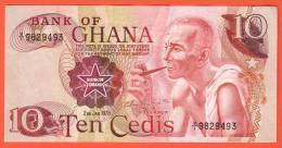 GHANA - 10 Cédis  Du  02 01 1978  - Pick 16d - Ghana