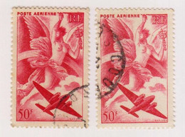 Poste Aérienne - 50F Rouge - 1946/47 - YT PA 17 - Variété De Couleur - Used Stamps