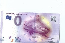 2016 BILLET TOURISTIQUE 0 Euro Aquarium La Rochelle  Dpt 17  Port 1.50  Numero Aleatoire  Epuise - Tranche Des 600 - - Altri