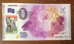 2015 BILLET 0 EURO SOUVENIR DPT 13 AUBAGNE + TIMBRE ZERO 0 EURO SCHEIN BANKNOTE PAPER MONEY - Essais Privés / Non-officiels