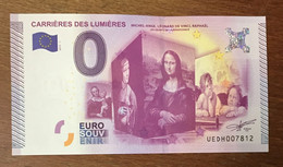 2015 BILLET 0 EURO SOUVENIR DPT 13 CARRIÈRES DE LUMIÈRES ZERO 0 EURO SCHEIN BANKNOTE PAPER MONEY JOCONDE - Essais Privés / Non-officiels