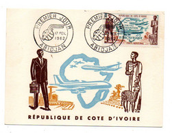 Côte D'Ivoire -- 1962 -- Carte Maximum 1er Jour  "Fondation D' Air Afrique "....cachet  ABIDJAN....à Saisir - Ivory Coast (1960-...)