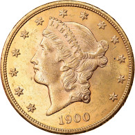 Monnaie, États-Unis, Liberty Head, $20, Double Eagle, 1900, U.S. Mint - 20$ - Double Eagles - 1877-1901: Coronet Head