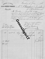13 1825 MARSEILLE 1883 Bougies Savons ( Savonnerie ) FILS DE FREDERIC FOURNIER à BAUGE Et MICHELLAND à CLERMONT FERRAND - 1800 – 1899