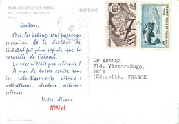 SAINT PIERRE ET MIQUELON - COURRIER Voyagé En 1958 - AFFRANCHISSEMENT TIMBRES N°337 & 355. - Altri & Non Classificati