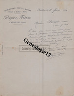 15 0172 AURILLAC CANTAL 1893 Quincaillerie Fontes Metaux ROQUES FRERES Fonderie Martinet A Cuivre A MABIT - 1800 – 1899