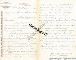 16 0746 BARBEZIEUX CHARENTE 1887 CHAMPAGNE VINEYARD  Mr BOUTELLEAU PIERRE BRANDY SHIPPERS  Signé MELGAARD De LEITH ECOSS - Reino Unido