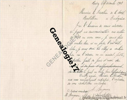 12 0207 RODEZ AVEYRON 1903 Lettre Officier Administration M. BERGERON Sous Intendance Militaire à BOUTELLEAUX - A - C