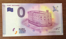 2015 BILLET 0 EURO SOUVENIR DPT 17 FORT BOYARD ZERO 0 EURO SCHEIN BANKNOTE PAPER MONEY - Essais Privés / Non-officiels