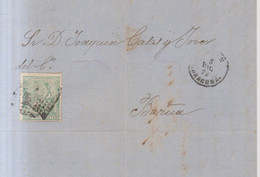 Año 1873 Edifil 133 10c Alegoria Carta Matasellos Rombo Reus ,  Pujol Y Comp. - Cartas & Documentos