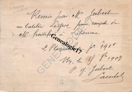 33 1297 LIBOURNE GIRONDE 1907 Lettre De M. JUBERT Remis Au Batelier LEGER Ou LEGERE - Werbung