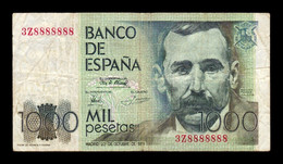 España 1000 Pesetas Pérez Galdós 1979 Pick 158 Capicua 3Z8888888 BC F - [ 4] 1975-… : Juan Carlos I