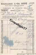 39 0360 MOREZ DU JURA 1929  Plaques Emaillees EMAILLERIE J. CH RUPE ( Rupe ) à Mr FOUBERT - Autres & Non Classés