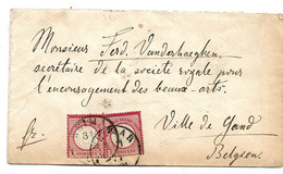 Brs250 / Michel Nr. 19 Im Paar Ex Weimar 1874 Nach Ville De Gand/Belgien - Cartas & Documentos