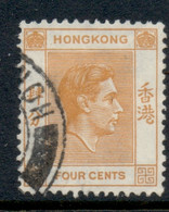 Hong Kong 1938-48 KGVI Portrait 4c Orange MLH - Ungebraucht