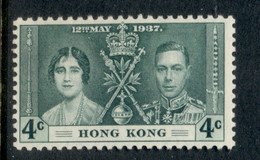 Hong Kong 1937 Coronation 4c MLH - Ungebraucht