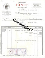 51 0442 REIMS MARNE 1967 CHAMPAGNE BINET 18 Rue Colbert - Invoices