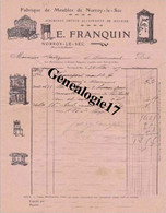 54 0103 NORROY LE SEC 1907 Fabrique De Meubles E. FRANQUIN Machine Outil Meurthe Moselle - Sonstige & Ohne Zuordnung