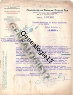 75 01002 PARIS Fonderies De Bronze GUSTIN Fils 65 Rue Desnouettes 1940 Rep Mr LOUF - Bronzi