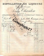 72 0107 FRESNAY SUR SARTHE 1890 Distillation De Liqueur ARSENE CHARDON - CETTE BEZIERS CARCASSONNE LA ROCHELLE à LEROYER - 1800 – 1899