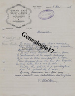 71 1053 AUTUN SAONE LOIRE 1948 GRAND CAFE SAINT LOUIS ET DES VOYAGEURS Des Ets CHATILLON - REBUFFEL Rue Arbalete - Rechnungen