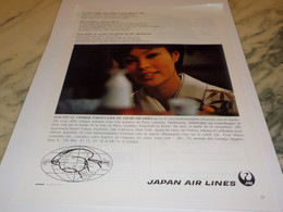 ANCIENNE PUBLICITE  LE CHARME JAPAN AIR LINES 1966 - Pubblicità