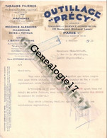 75 01033 PARIS Outillage PRECY Ets L. LEGALERIE 119 Bd Richard Lenoir 1939 Usine Saint Etienne Rue Chomier Et  Thim - Agriculture