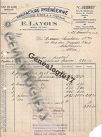 75 01088 PARIS Manufacture Pyreenne E. LAYOUS 6 Camille Desmoulins 1932 Lime Meule Dest LOURTIOUX - Agriculture