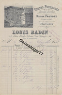 75 19726 PARIS SEINE 1907 Grains Fourrages Ecurie LOUIS BADIN Succ PROVOST Rue Notre Dame Des Champs  A COMTE CHAZELLES - Agriculture