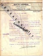 75 03715 PARIS 1923 Et  EIBAR ESPAGNE Fabrique De Bijoux Espagnols AGUSTIN LARRANAGA 25 Bd Poissonniere Dest Melle - Spagna