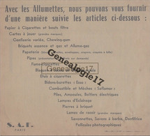 75 13625 PARIS SEINE 1956 Sté ALLUMETTIERE FRANCAISE ( Allumette ) Place Vendome à GIRAUD D' AVAILLES LIMOUZIN - Documents