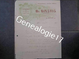 F 65 LOURDES PYRENEES Horticulteur B DASTIS Chrysantemes Dahlias Oeillets 1922 - Agriculture