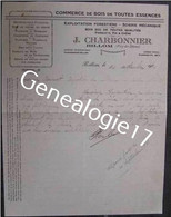 F 63 BILLOM Commerce De Bois J. CHARBONNIER Exploitation Forestiere Scierie 1931 Dest BOURNET à ISSOIRE - Agriculture