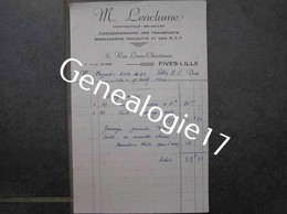 F 59 FIVES LILLE Constructeur Mecanicien M LENCLUME Messageries Hachette Et Des P T T 1936 6 Rue Louis Christiaens - Agriculture