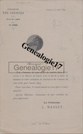 85 0350 LUCON VENDEE 1895 SOCIETE DES COURSES DE LA VILLE DE LUCON Hippodrome Signé L. BASSET ( Chevaux Cheval Course ) - Hipismo