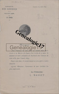 85 0350 LUCON VENDEE 1895 SOCIETE DES COURSES DE LA VILLE DE LUCON Hippodrome Signé L. BASSET ( Chevaux Cheval Course ) - Reiten