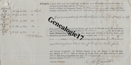 96 2209 Z INDES CALCUTTA 1844 Lettre Change J. A. WALKER  Transport Indigo Navire LE GANGE  A DUPUCH Capitaine DOUAT - Autres & Non Classés