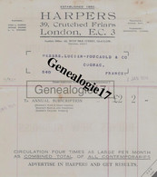 96 2111 ANGLETERRE ENGLAND LONDON LONDRES  1924 Ets HARPERS CRITCHED FRIARS - Royaume-Uni
