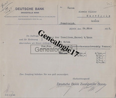 96 1464 ALLEMAGNE BONN  HERRN 1925 DEUTSCHE BANK ZWEIGSTELLE BONN à OLLIER - 1900 – 1949