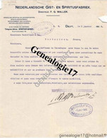 96 1222 PAYS BAS HOLLANDE HOLLAND DELFT 1906 NEDERLANDSCHE GIST EN SPIRITUSFABRIEK Mr F. G. WALLER - Netherlands