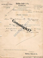 96 1065 ALLEMAGNE DEUTSCHLAND HAMBURG HAMBOURG  1907  Spedition Commission  MATHIAS ROHDE AND Co - ROHDE JÃ‚â€¦RGENS - B - 1900 – 1949